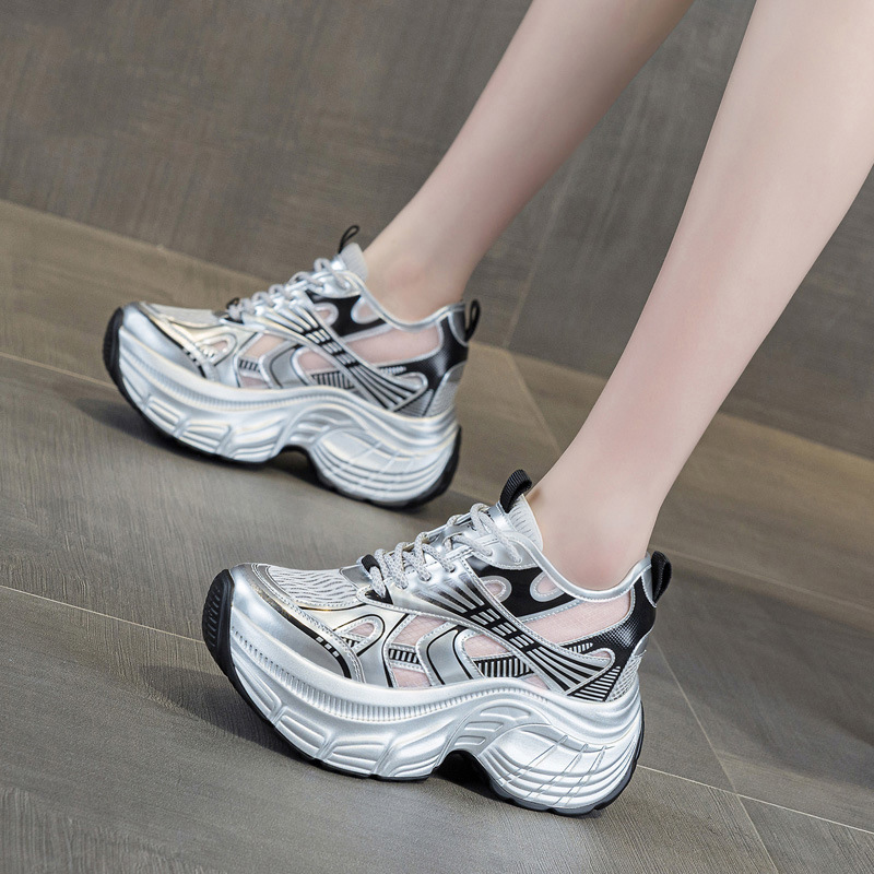 Mesh Sneaker Women - أحذية رياضية نسائية بمنصة خفية لزيادة