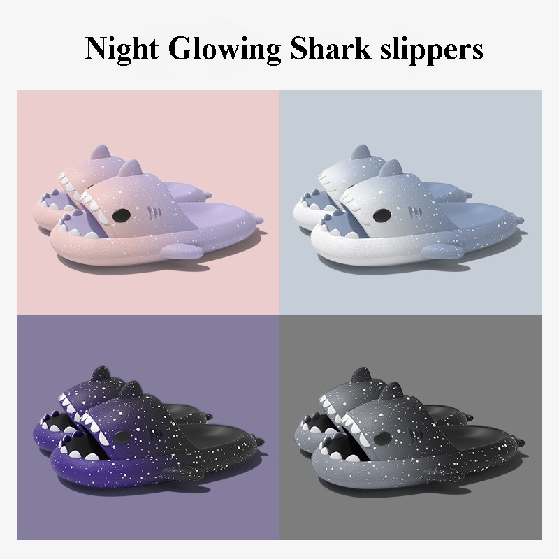 Women Shoes Size To Men - لطيف الكرتون القرش النعال للنساء الرجال