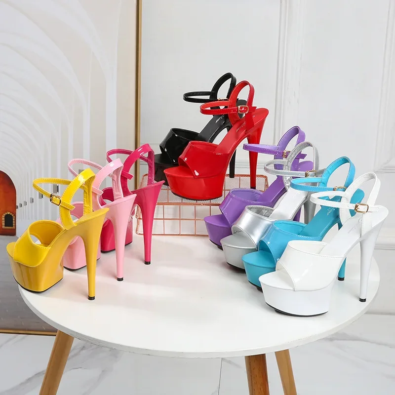 Women Shoes Black - 2025 Mclubgirl موضة النساء 15 سنتيمتر