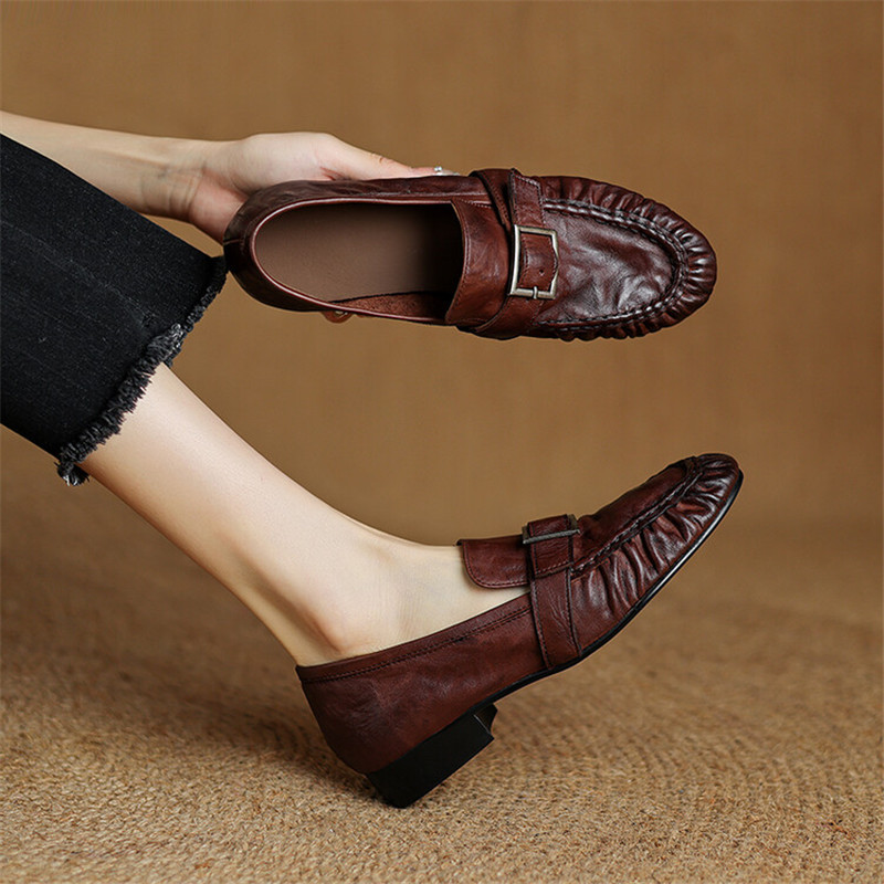 Women'S Heels - أحذية بدون كعب من الجلد الطبيعي