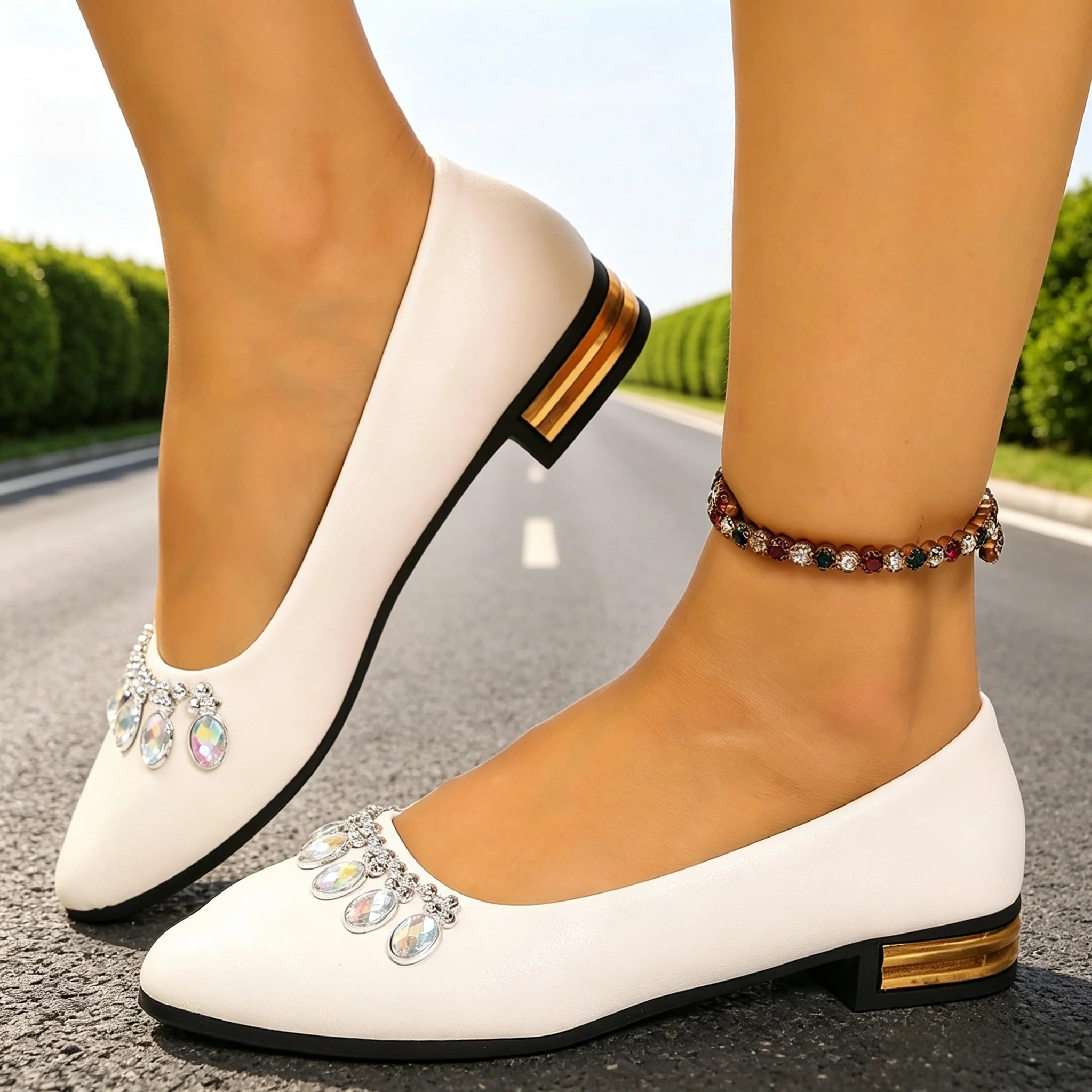 Ballet Flat Women - أحذية نسائية مسطحة ذات مقدمة مدببة،