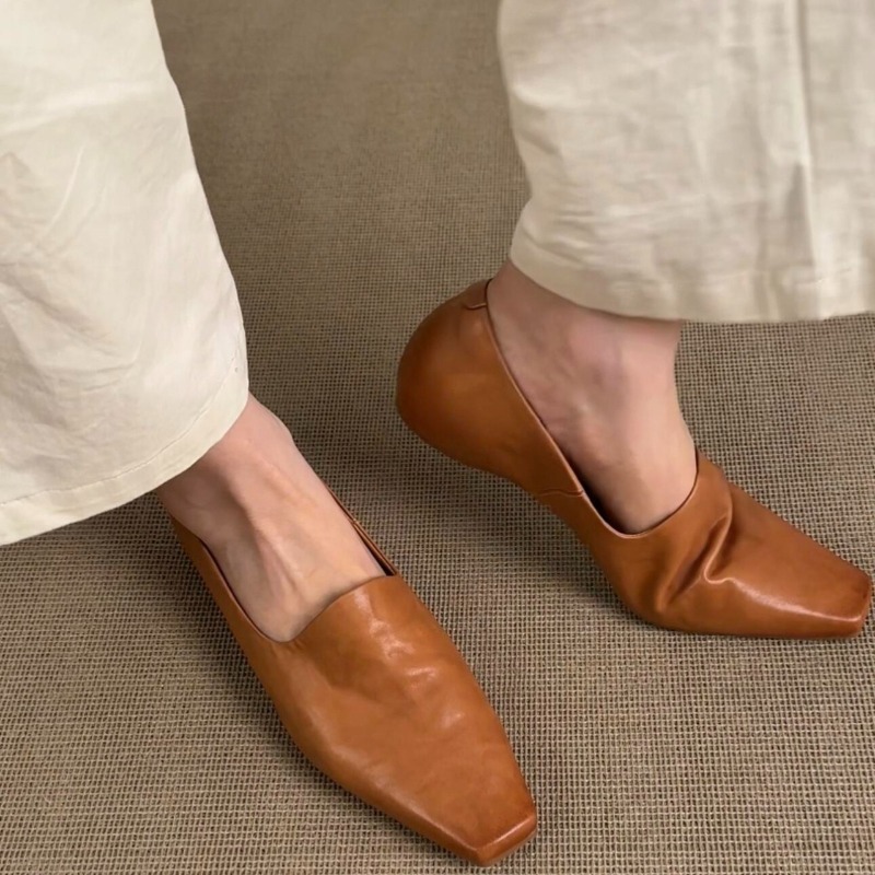 Shoes Women Pumps - أحذية نسائية مسطحة بتصميم ريترو على
