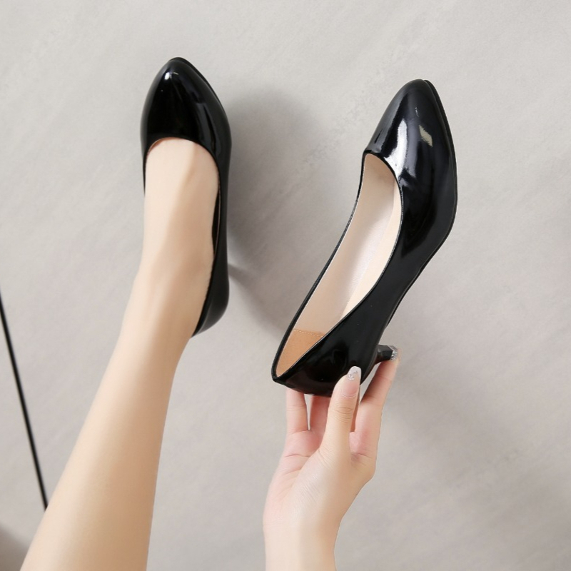 أحذية نسائية ناعمة ذات كعب متو - مراجعة Women Shoes Black وسعره