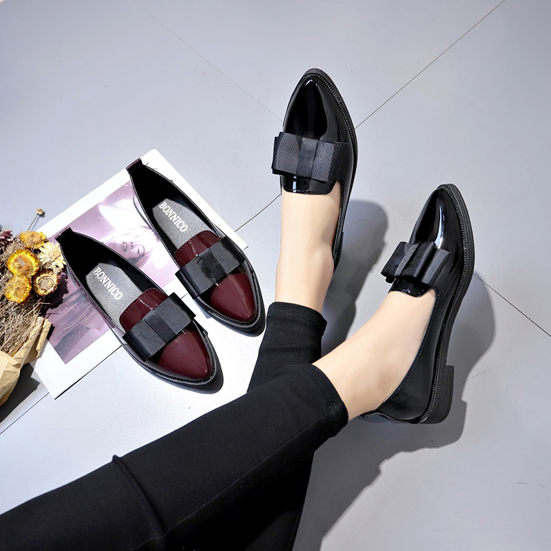 أحذية مسطحة سوداء/حمراء داكنة  - مراجعة Women Shoes Black وسعره