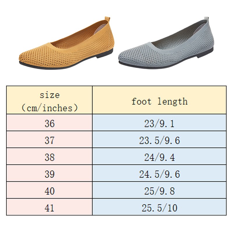 أحذية نسائية مسطحة محبوكة بدون - مراجعة Ballet Flat Women وسعره