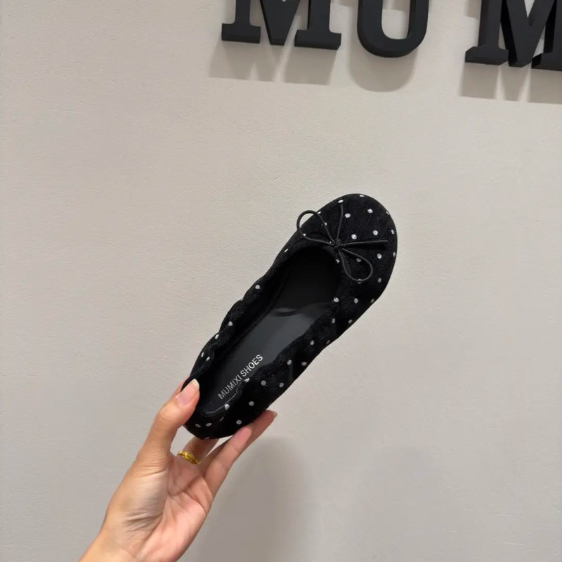 أحذية باليه نسائية بنقشة البول - مراجعة Ballet Flat Women وسعره