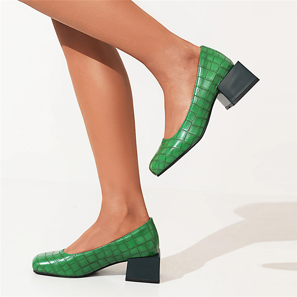 أحذية مربعة بكعب منخفض أنيقة ب - مراجعة Women'S Shoes Yellow وسعره