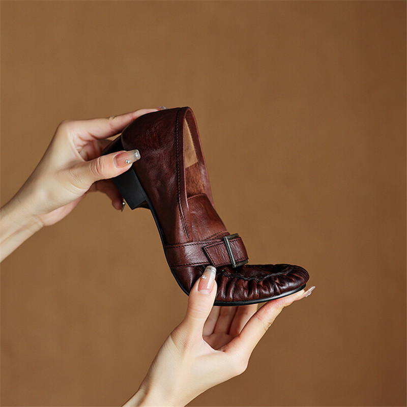 أحذية بدون كعب من الجلد الطبيع - مراجعة Women'S Heels وسعره