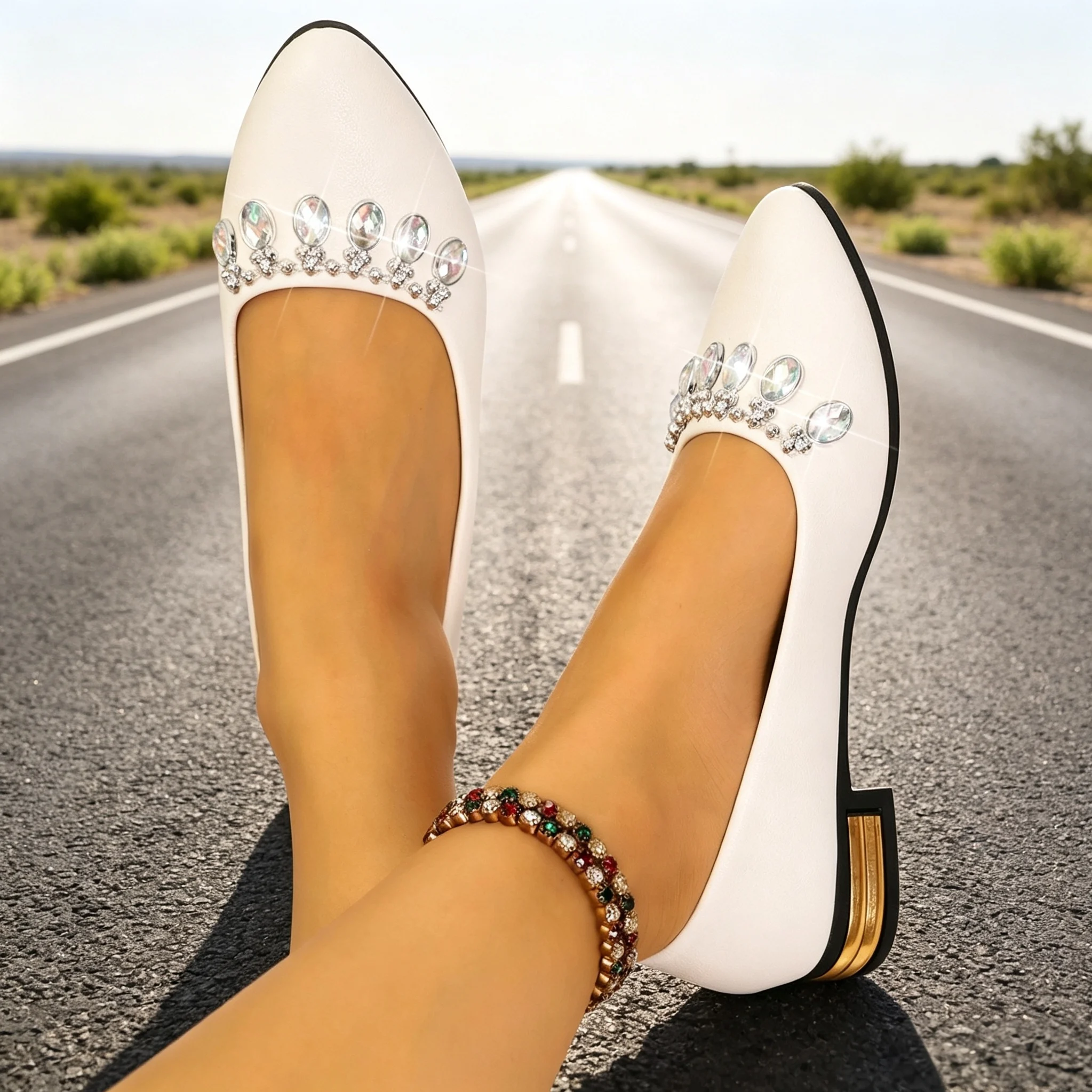 أحذية نسائية مسطحة ذات مقدمة م - مراجعة Ballet Flat Women وسعره