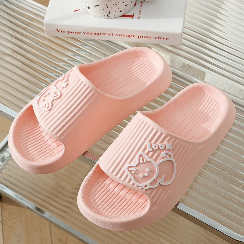 الصيف Kawaii القطط النعال النس - مراجعة Women Shoes Black وسعره