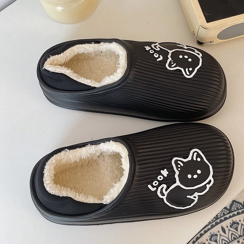 الصيف Kawaii القطط النعال النس - مراجعة Women Shoes Black وسعره